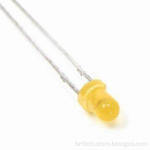 5mm Round Super Amber Emitted LED Lamp with Amber Diffused Lens and 605nm Wavelength